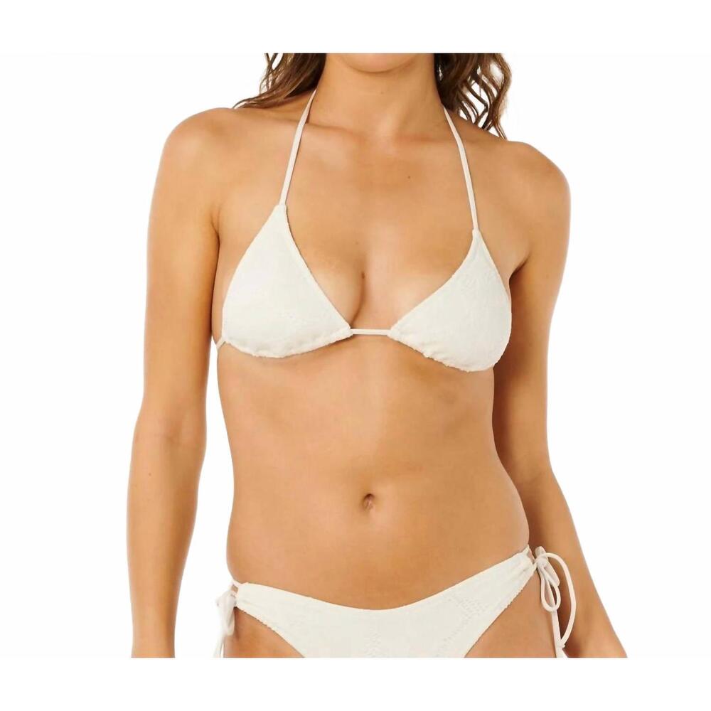 NEW RIP CURL oasis tri bikini top in bone